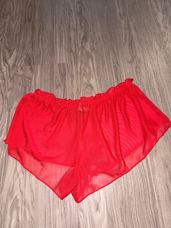 Daisy Fuentes Other - Daisy Fuentes Bright Red Sheer Lounge Shorts